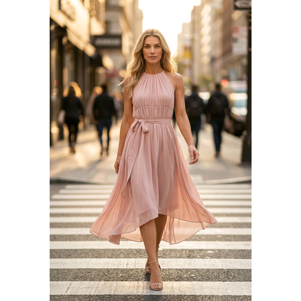 Woman's Peach Dress #4106